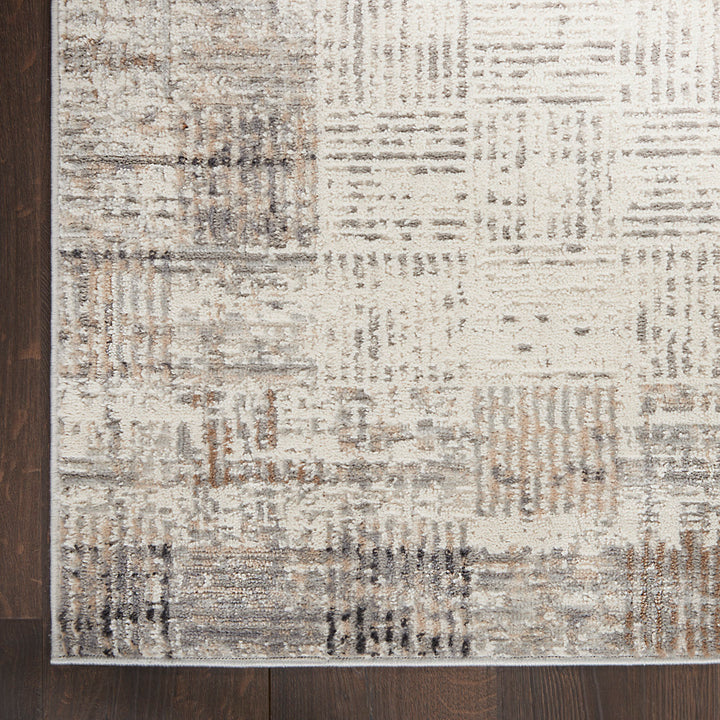 Adriao Geometric Gray/Ivory Area Rug Wade Logan® Rug Size: Runner 2'3" x 7'6"