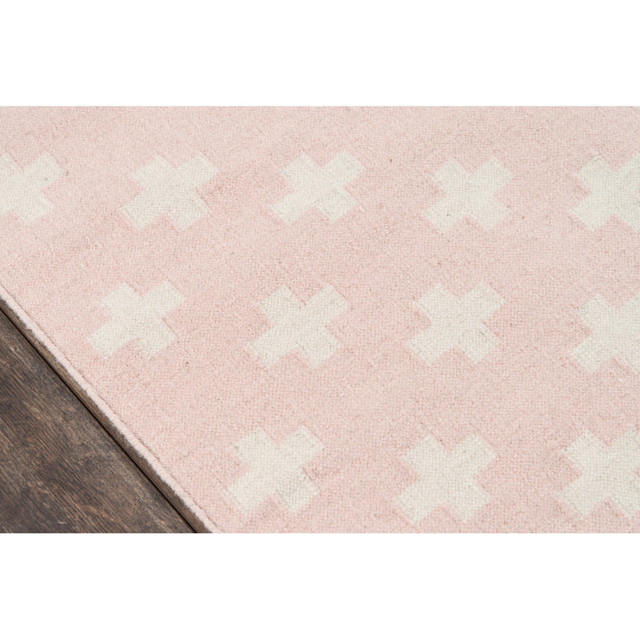 Topanga Reversible Handwoven Flatweave Wool Pink/White Area Rug Novogratz Rug Size: Rectangle 5' x 7'6"