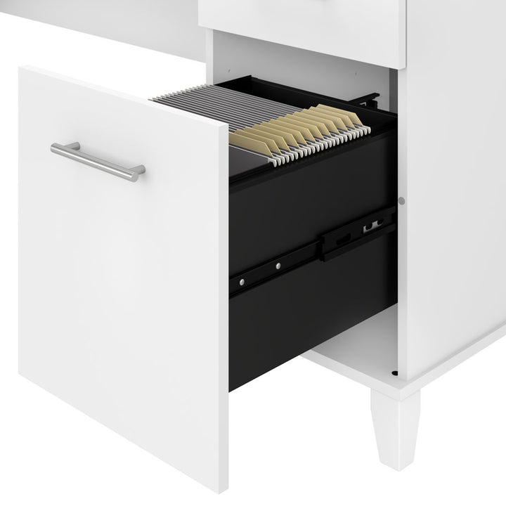 Magomed Executive Desk Gracie Oaks Color: White