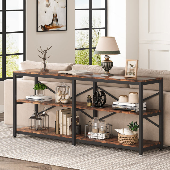 Turrella 70.9" Console Table 17 Stories Color: Rustic Brown