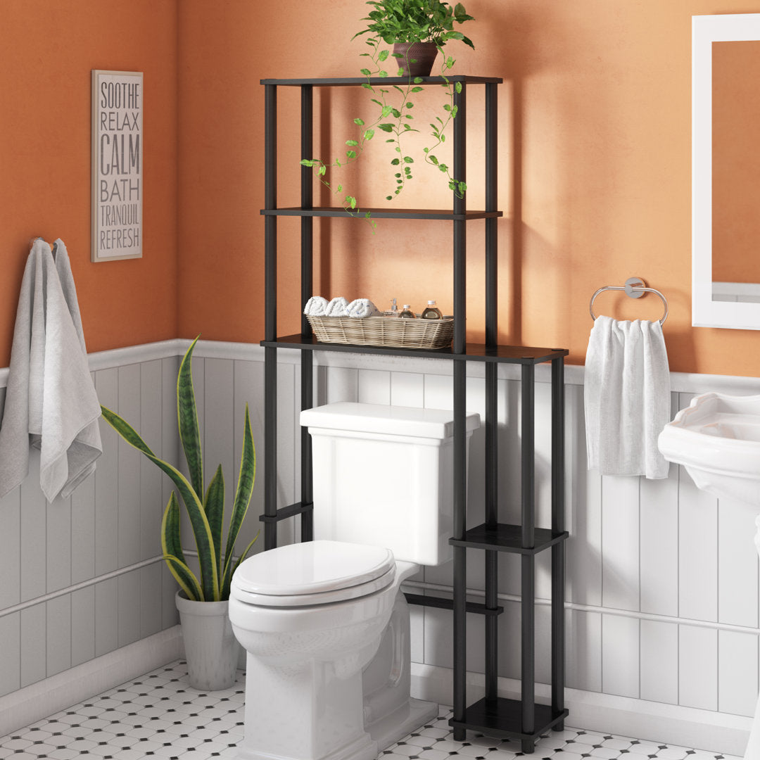 Antonucci 31.1" W x 65.1" H x 9" D Over-The-Toilet Storage Ebern Designs Finish: Espresso/Black