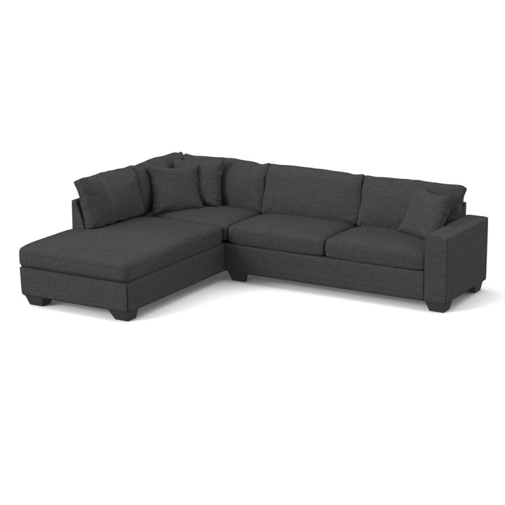 Hannah Sectional Mercury Row® Fabric: Bulldozer Sapphire