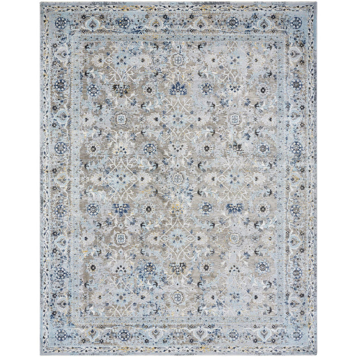 Amarr Oriental Machine Woven Area Rug in Black/Dark Blue/Taupe Lark Manor™ Rug Size: Rectangle 12' x 15'
