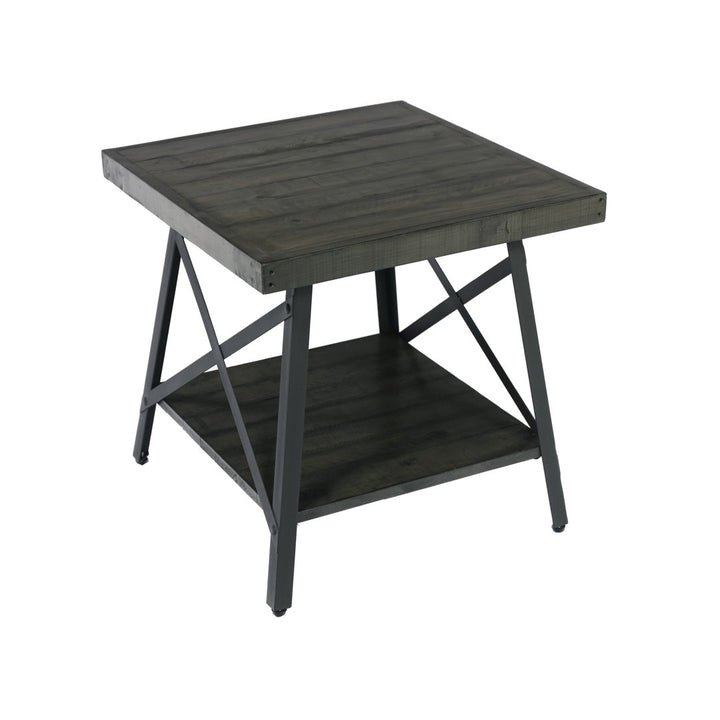 Laguna Solid Wood End Table with Storage Sand & Stable™ Color: Gray