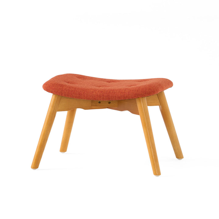 Dayon 68.58Cm Wide Tufted Polyester Lounge Chair and Ottoman George Oliver Fabric: Orange  Polyester Blend