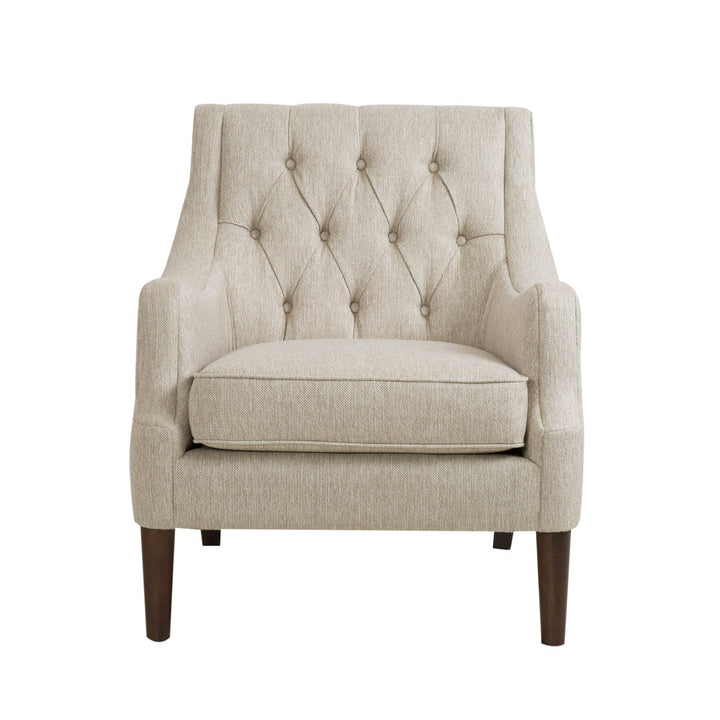 Anatonia 29.25" Wide Tufted Wingback Chair Birch Lane™ Fabric: Beige