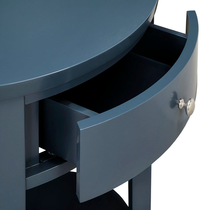 Zaheed End Table with Storage Red Barrel Studio® Color: Bluesteel