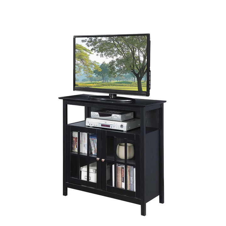 Bamard 40" TV Stand with Storage Cabinets Beachcrest Home™ Color: Black