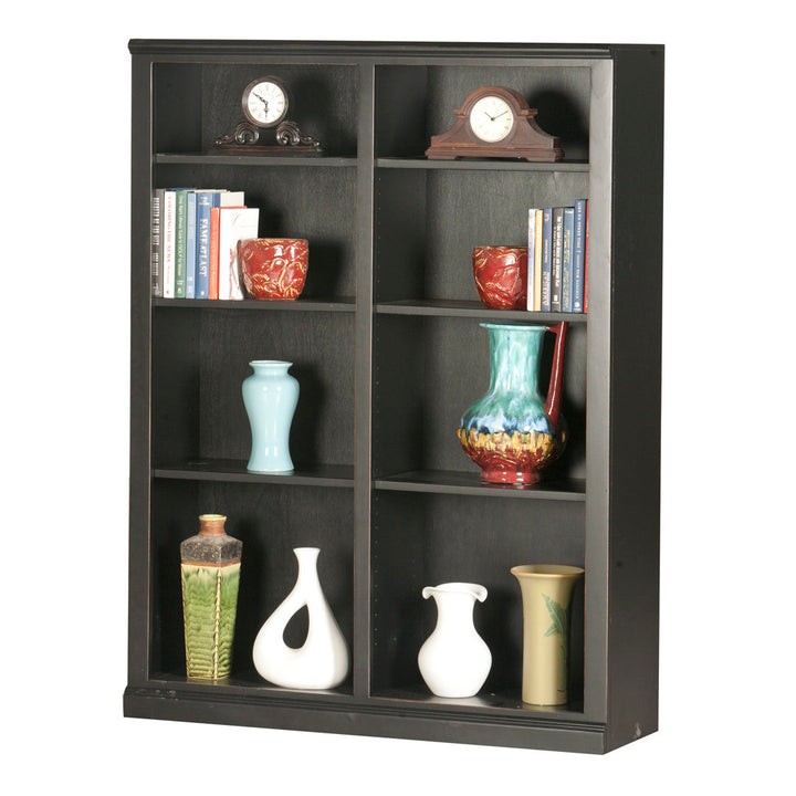 Coastal Double Wide Standard Bookcase Eagle Furniture Manufacturing Size: 48" H x 45" W x 13.75" D Door Type: None, Finish: European Ivory