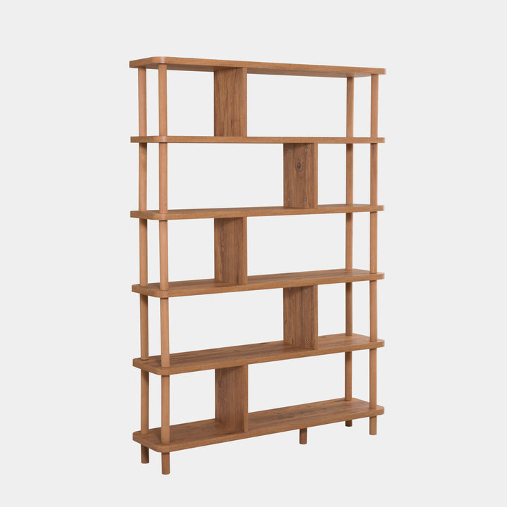 Bern 66.3" H x 47.2" W Solid Wood Geometric Bookcase East Urban Home