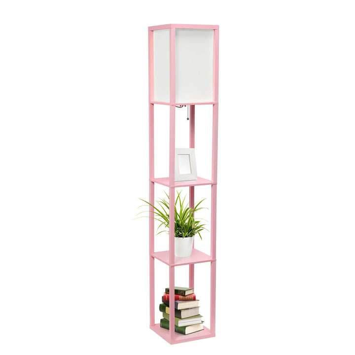 Abeyta 62.75" Column Floor Lamp Mercury Row® Teen Base Finish: Light Pink, Bulb Included: No