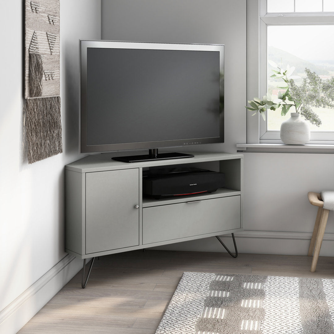 Haffner Corner TV Stand for TVs up to 49" Wade Logan® Color: Gray