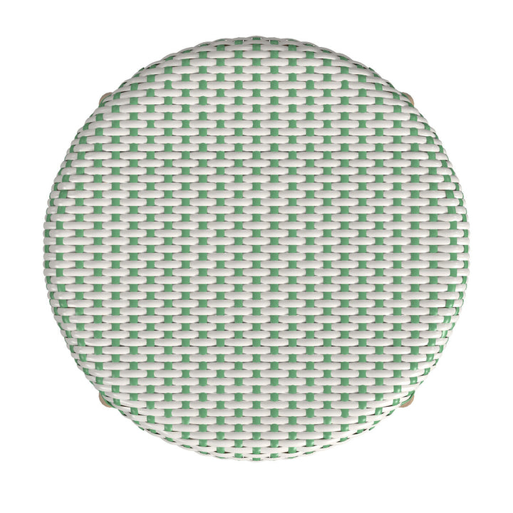 Alastair Bar & Counter Stool Birch Lane™ Color: White/Green Dot/Natural Rattan Frame Seat Height: Counter Stool (24" Seat Height)
