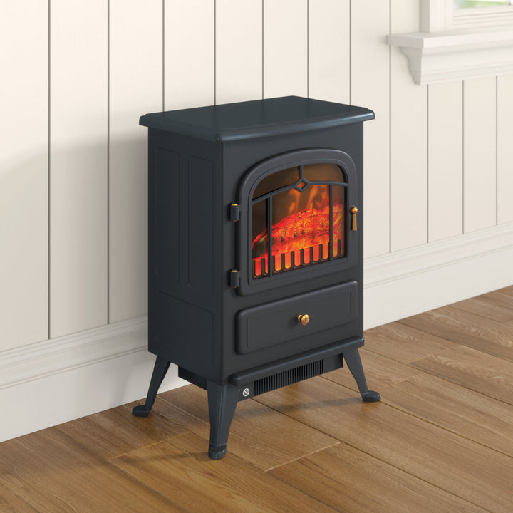 Manor Electric Fireplace Charlton Home® Finish: Black