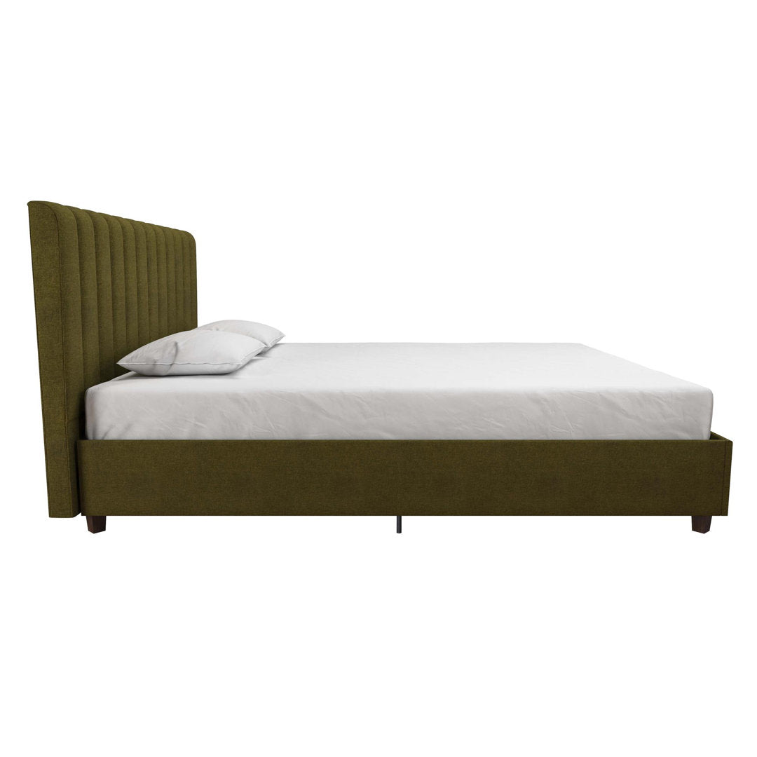 Brittany Tufted Upholstered Platform Bed Novogratz Color: Green Size: Queen