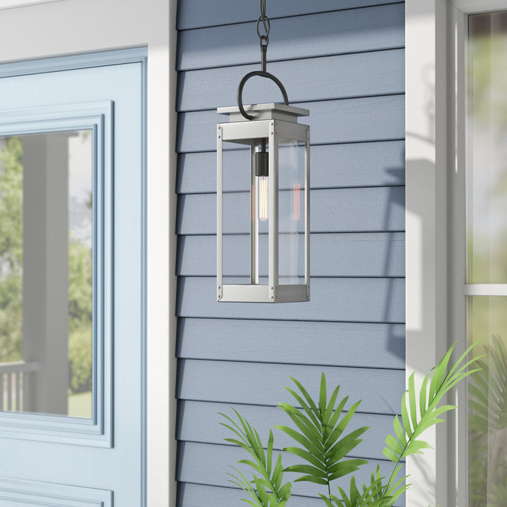 Ola Stainless Steel 1 -Bulb 27.38" H Outdoor Hanging Lantern Beachcrest Home™