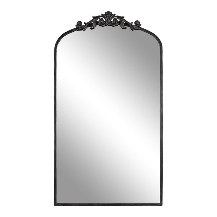Anglo Arendahl Traditional Accent Mirror Fleur De Lis Living Size: 42" x 23.5" Finish: Black