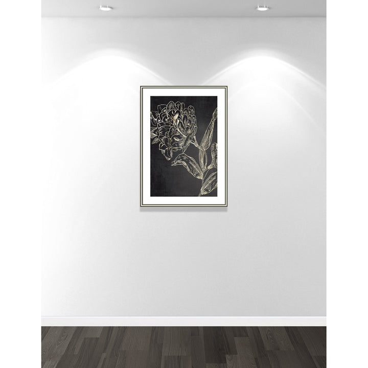 Golden Flower Folklore II by Asia Jensen - Picture Frame Graphic Art Joss & Main Size: 36.75" H x 26.75" W  Format: Silver Framed