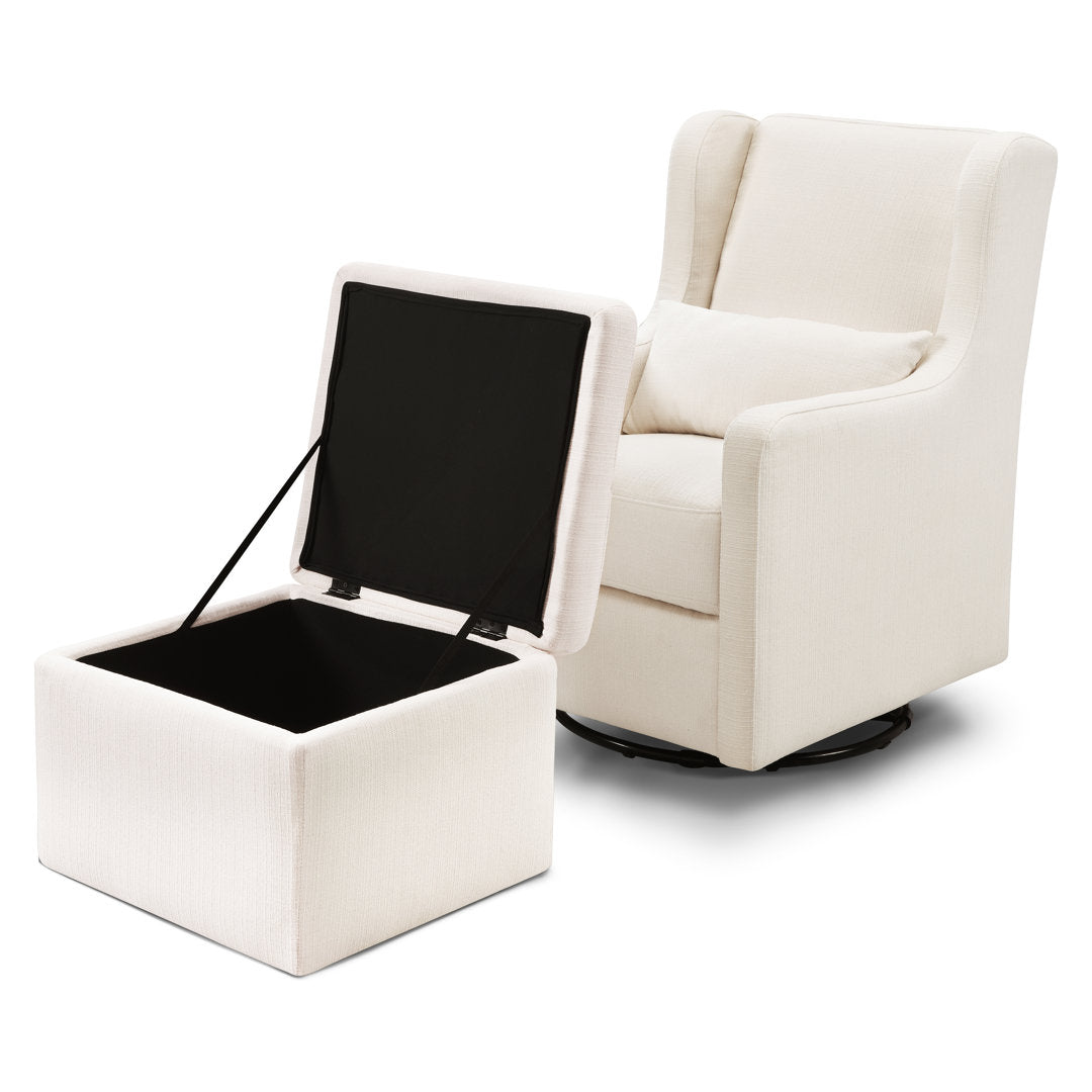 Adrian Swivel Glider and Ottoman Carter's by DaVinci Upholstery Color: Performance Cream