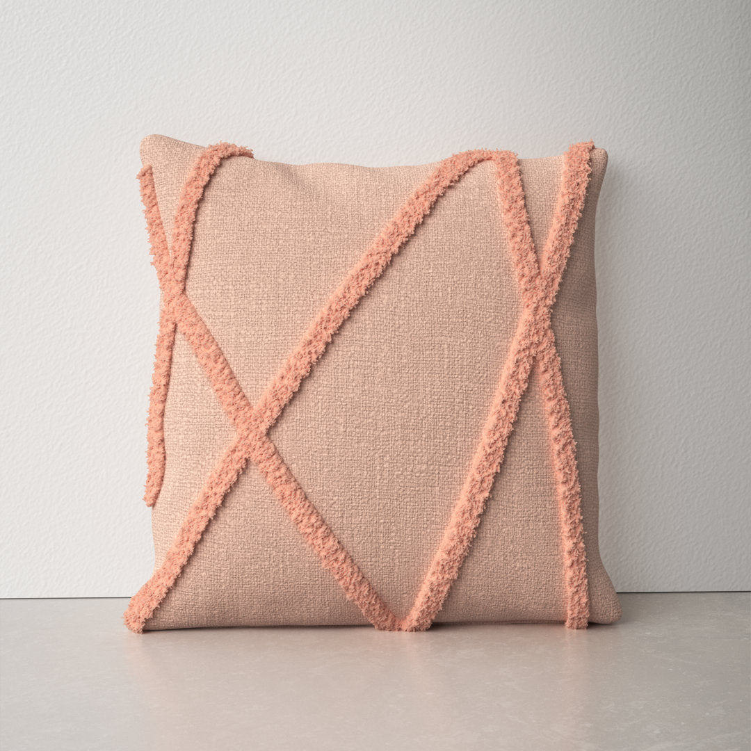 Tracey Square Cotton Pillow Cover & Insert AllModern Color: Blue Size: 24"H x 24"W Shape: Square