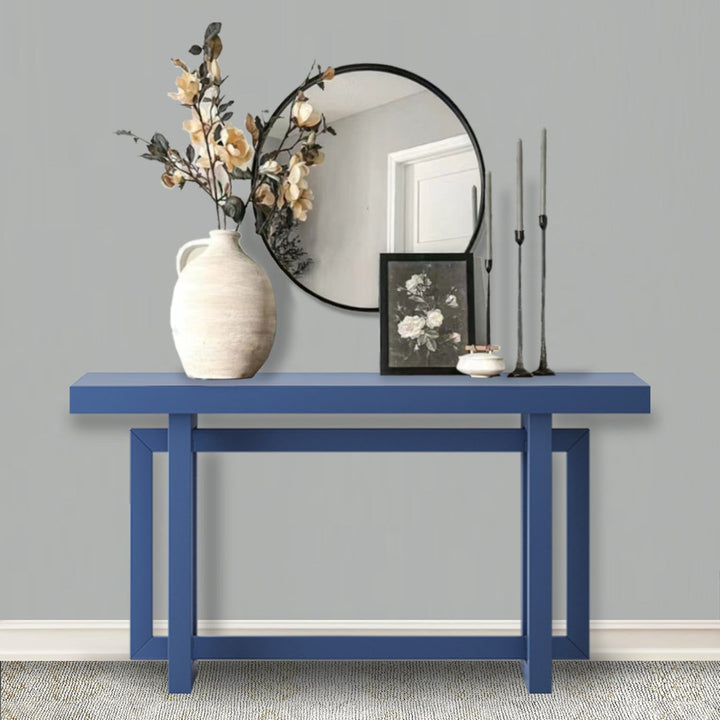 Thedrick 59" Extra Long Entryway Table Console Table 17 Stories Color: Blue