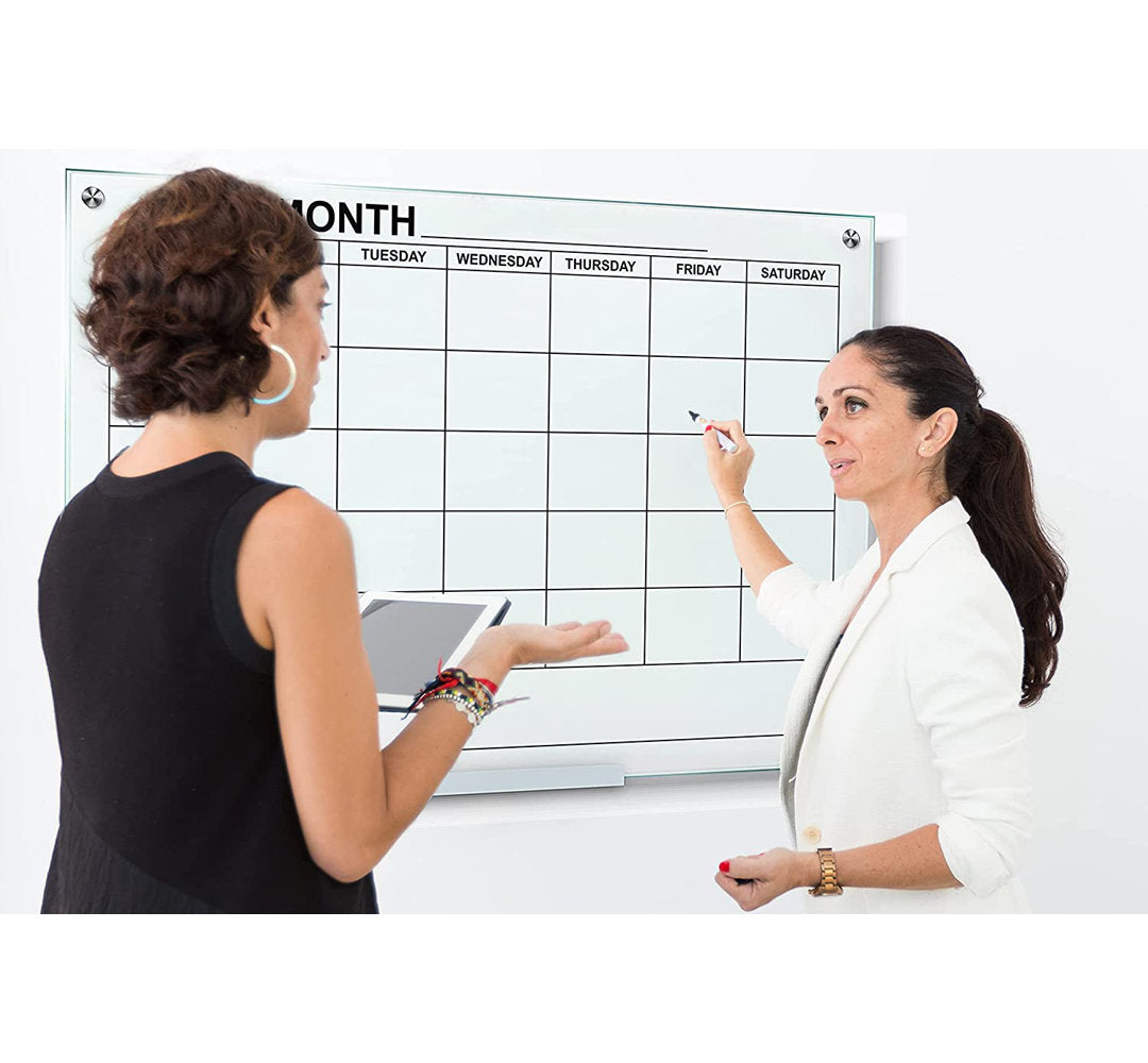 Wall Mounted Monthly Glass Calendar 34" x46" Scribbledo