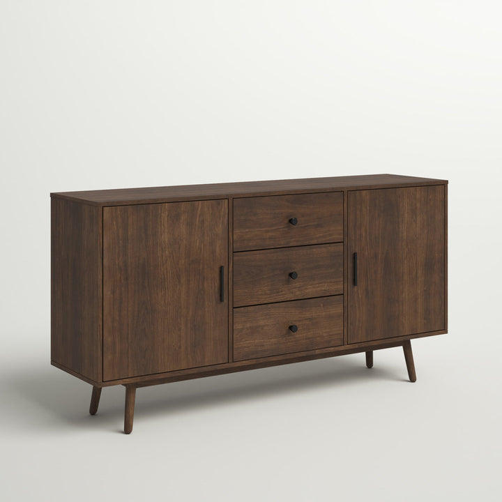 Badal 58" Wide 3 Drawer Sideboard Wade Logan® Color: Brown