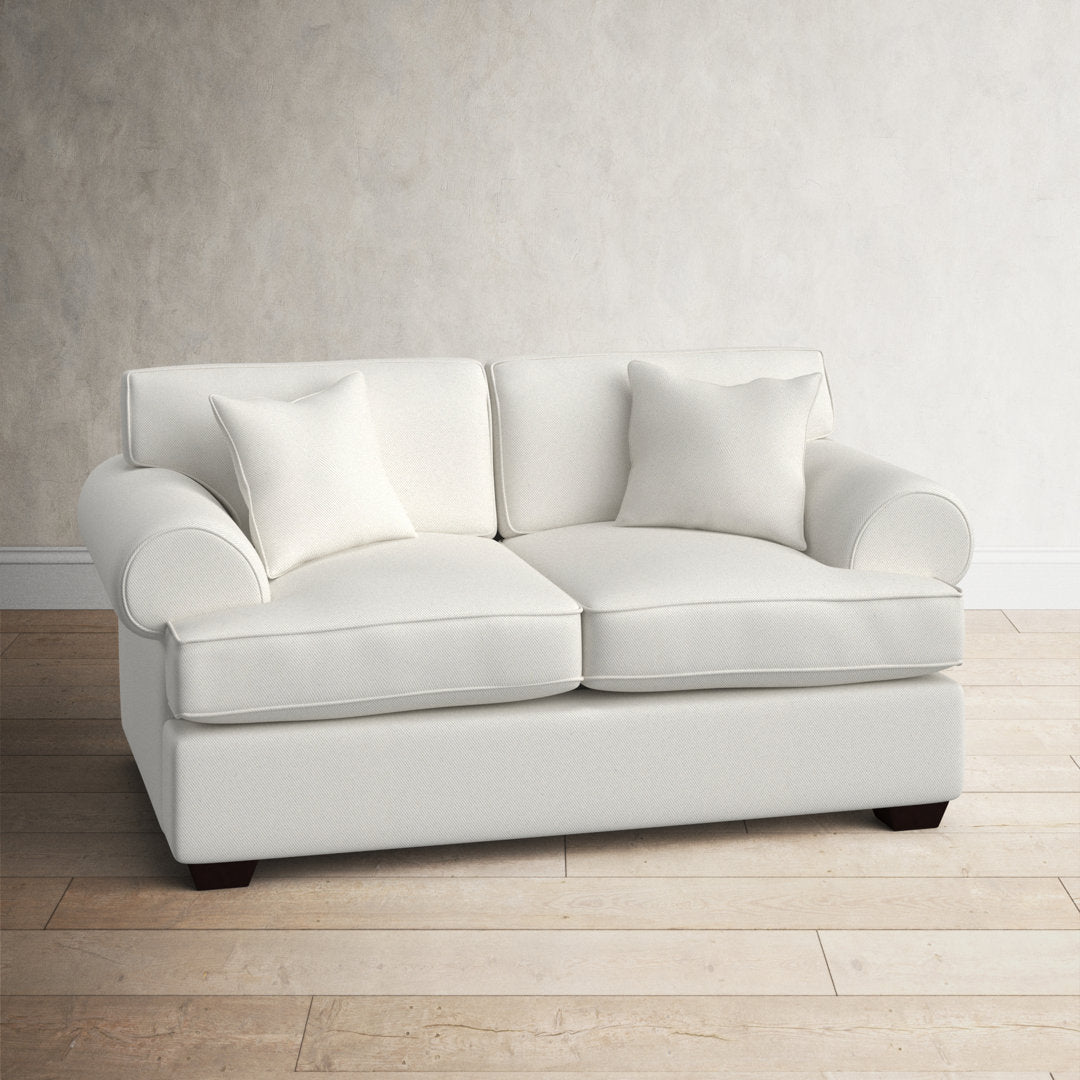 67" Recessed Arm Loveseat Birch Lane™ Fabric: Classic Bleach White Twill