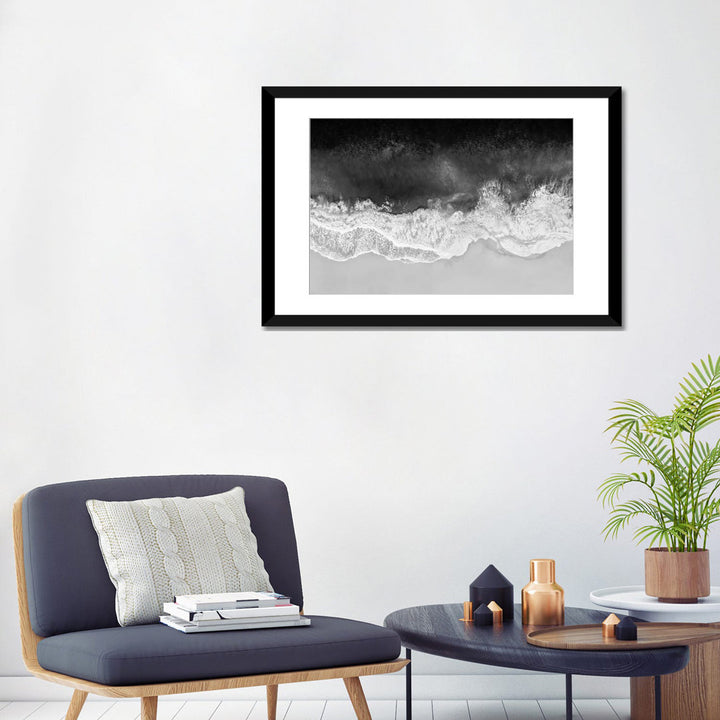 Waves in Black, Gray and White by Maggie Olsen Mercury Row® Size: 24" H x 32" W x 1" D Format: Black Framed