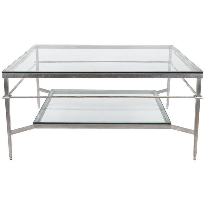 Genevieve Coffee Table with Storage Etta Avenue™ Table Base Color: Silver