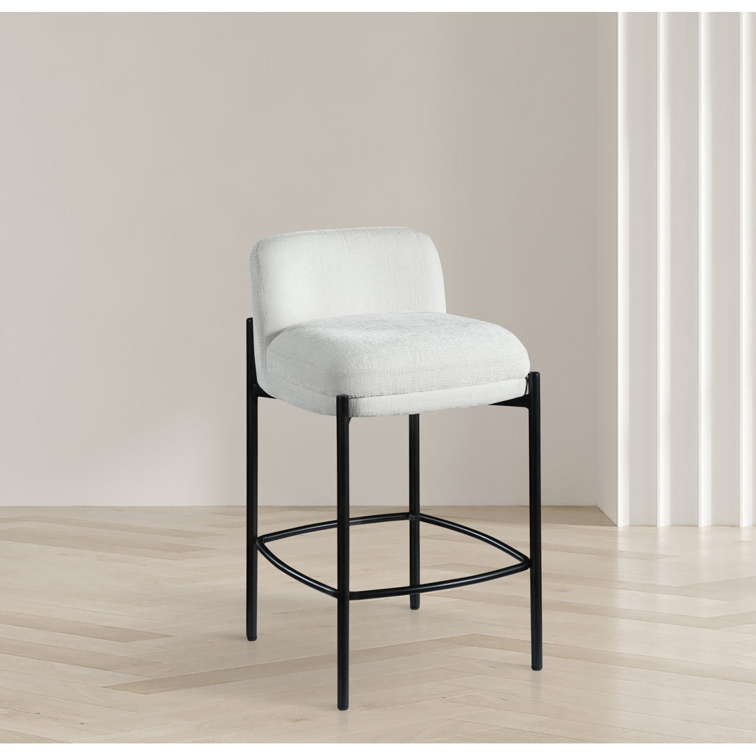 Brixen 26'' Counter Stool (Set of 2) Wade Logan® Upholstery: Cream Velvet