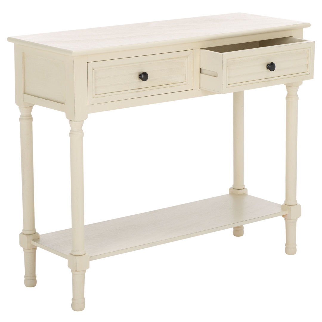 Amondre 36'' Console Table Highland Dunes Color: Distressed White