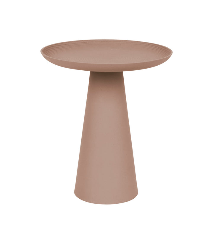 Ringar Tray Top Pedestal End Table Luxury Furnitures Color: Rose Pink