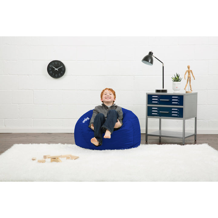 Big Joe Classic Bean Bag Chair Big Joe Size: 16"H x 27.5"W x 27.5"D Fabric: Sapphire Polyester Blend