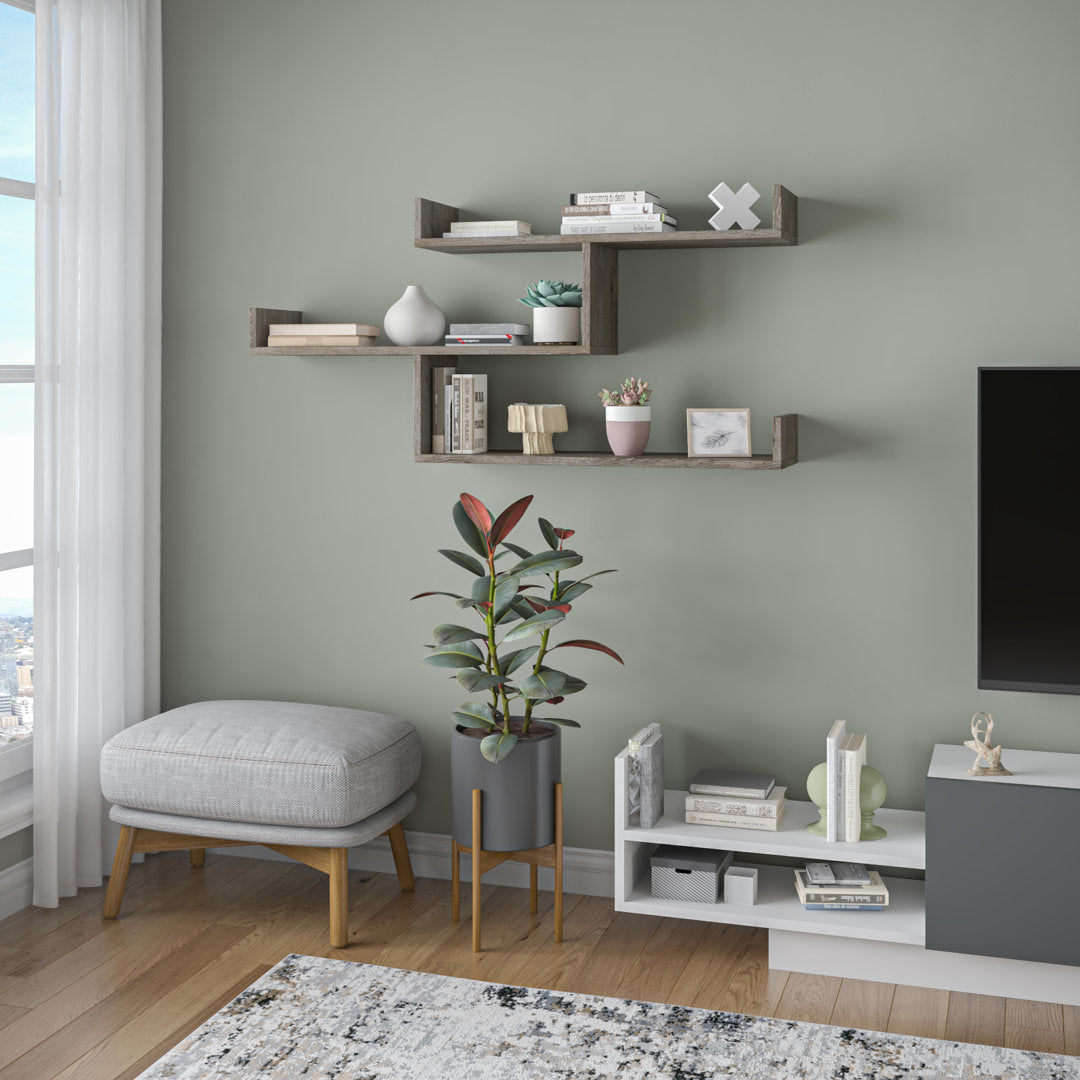 Ramage 3 Piece Accent Shelf Mercury Row® Finish: Dark Brown