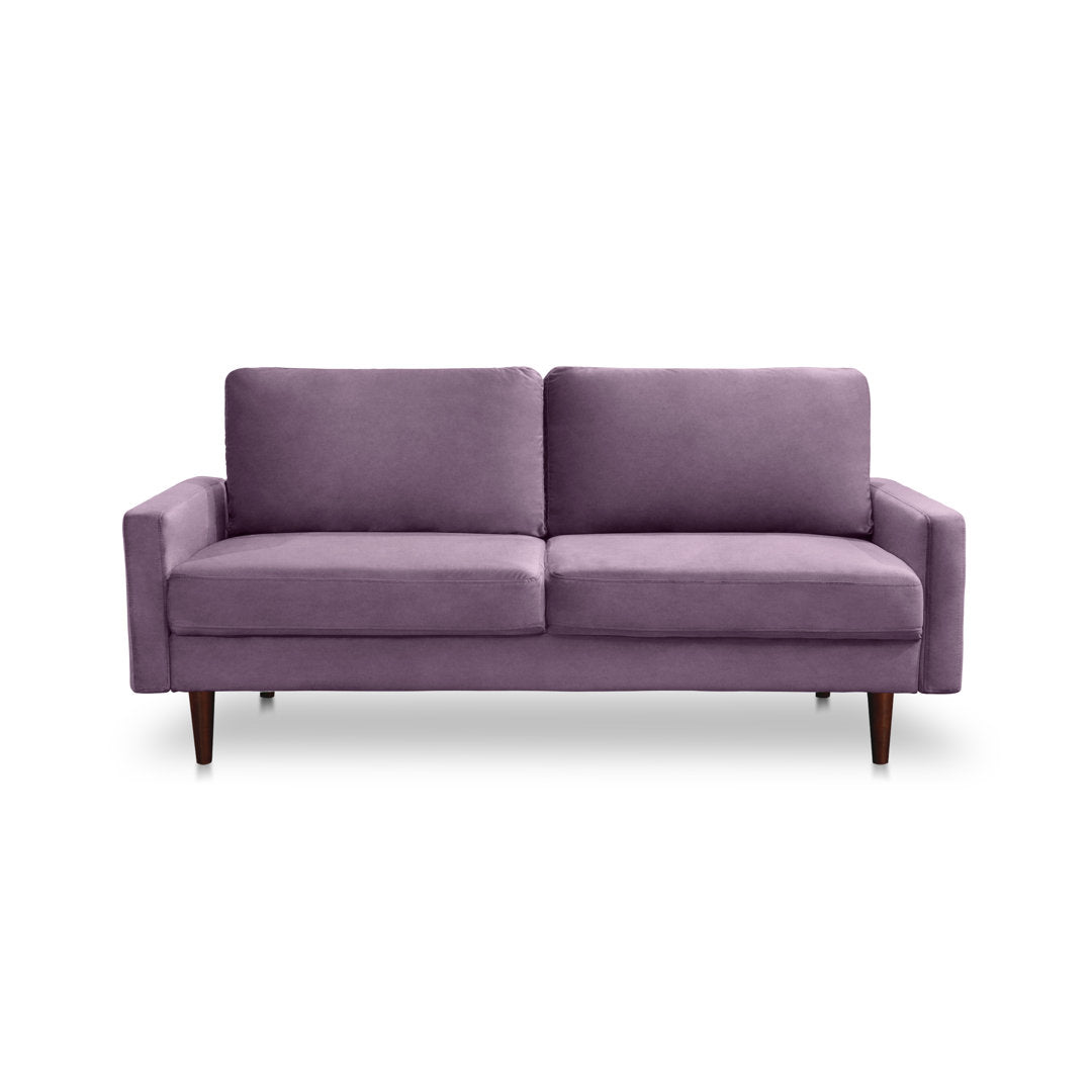 Markham 70" Velvet Square Arm Sofa Willa Arlo™ Interiors Fabric: Lavender Polyester