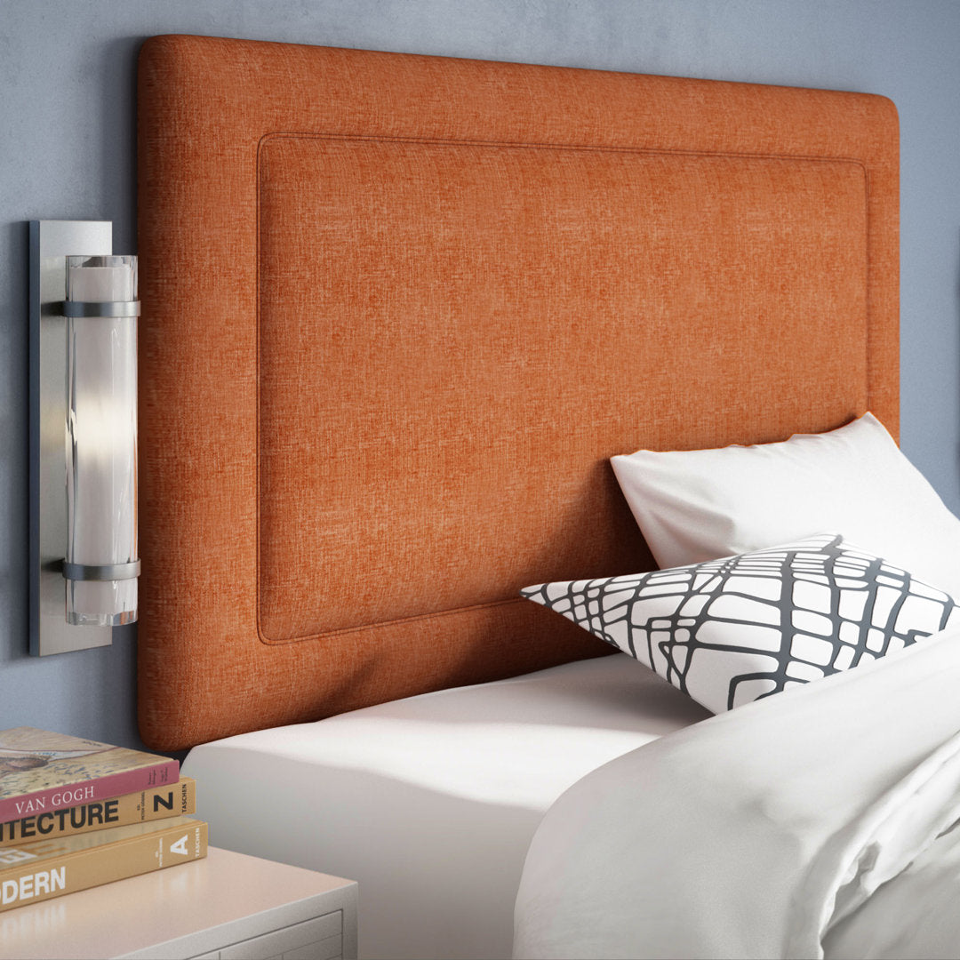 Rowberrow Upholstered Panel Headboard Mercury Row® Size: Queen Upholstery: Zuma Atomic Textured Linen