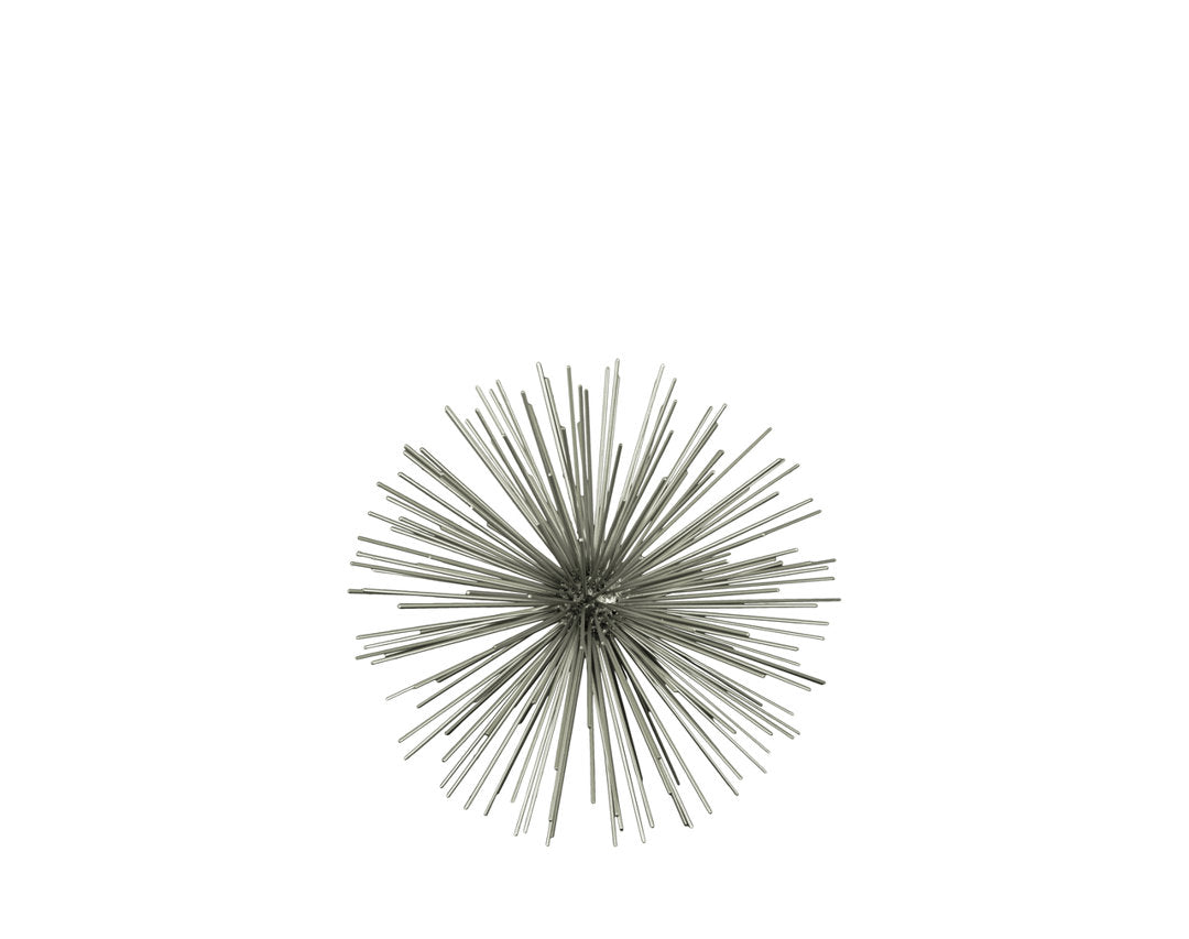 Erizo Spiked Large Sphere Mercer41 Color: Silver Size: 8" H x 8" W x 8" D