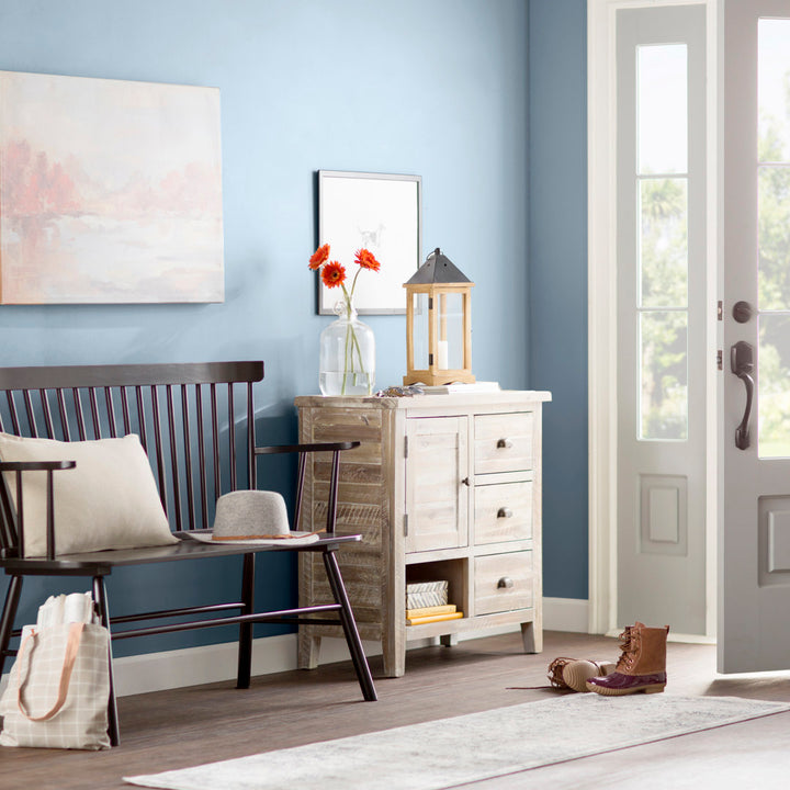 Karlovy Wood Bench Dovecove Color: Black