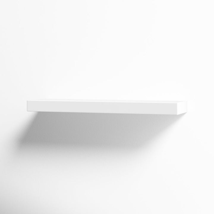 Sherice Floating Shelf AllModern Size: 1.97" H x 23.63" W x 10.24" D Finish: White