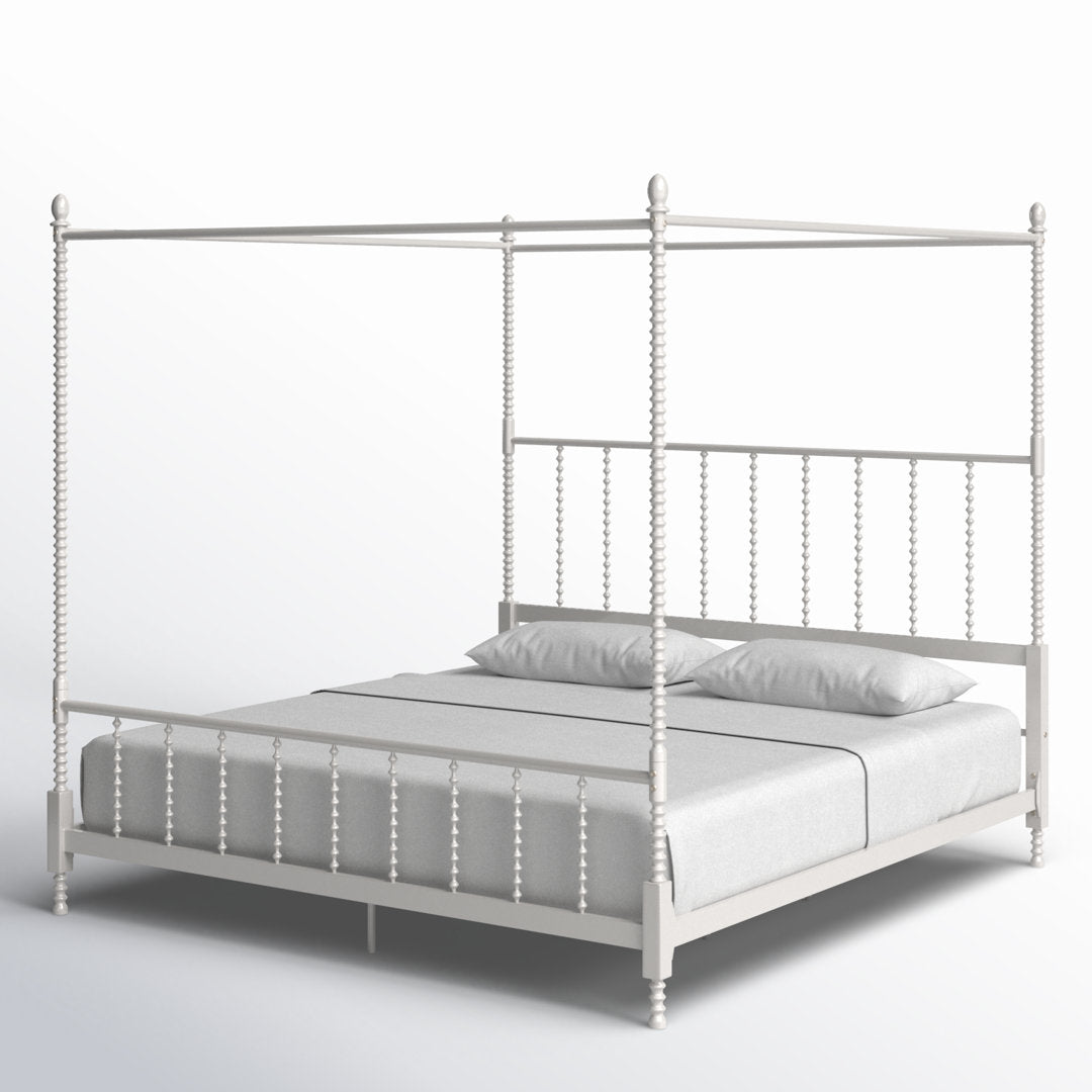 Frankie Low Profile Canopy Bed Kelly Clarkson Home Color: White Size: King