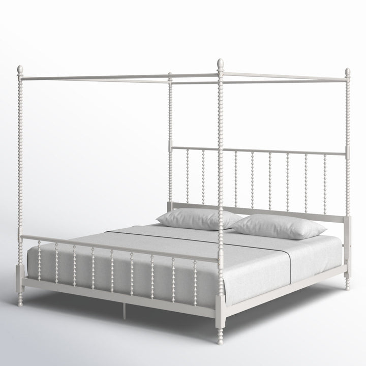 Frankie Low Profile Canopy Bed Kelly Clarkson Home Color: White Size: King