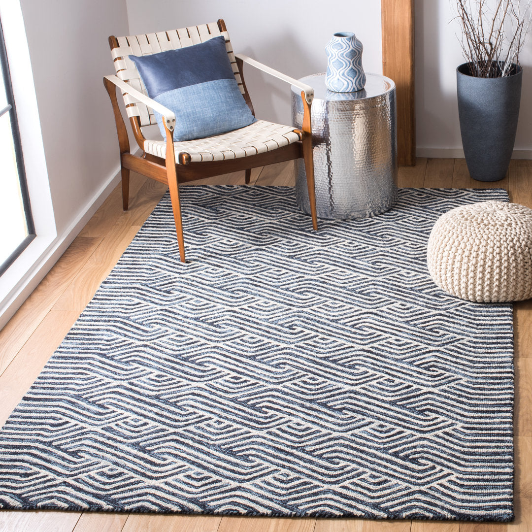 Emmett Hand Tufted 80% Wool And 20% Cotton Geometric Rug Breakwater Bay Rug Size: Runner 2'3" x 7'