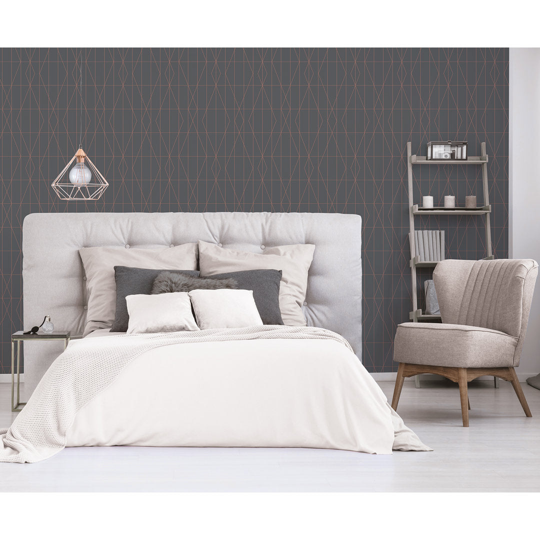 Bohan 33' L x 20.5' W Wallpaper Roll AllModern Color: Charcoal