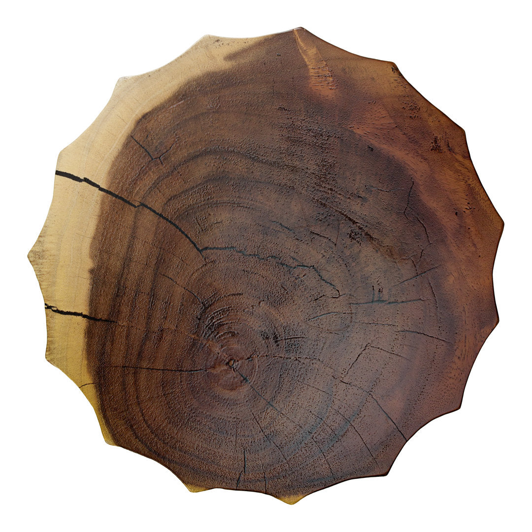 Solid Wood Drum End Table Loon Peak® Color: Natural