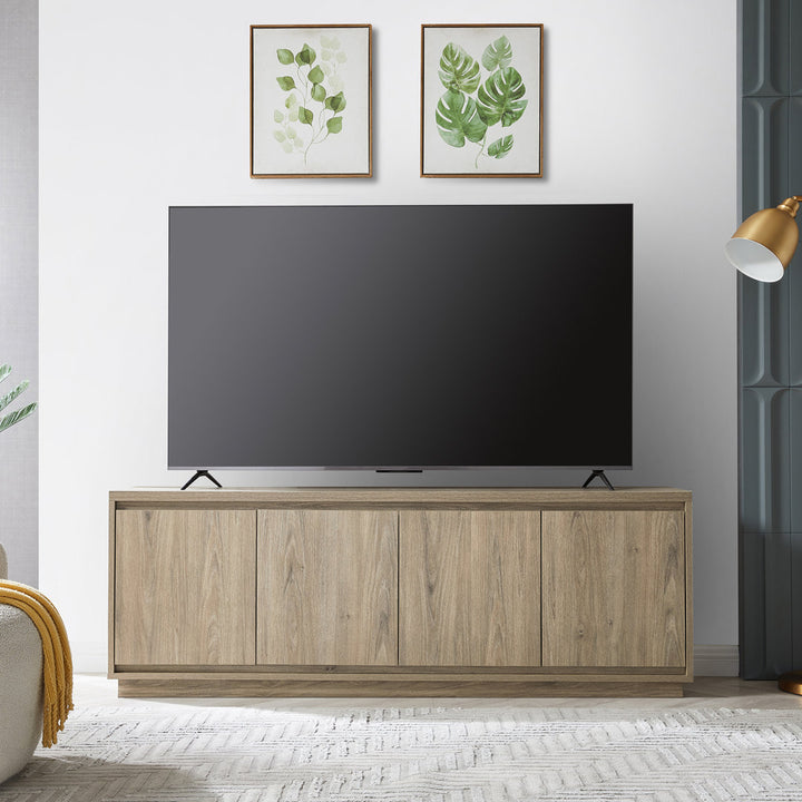 Presque TV Stand for TVs up to 78" Wade Logan® Color: Antiqued Gray Oak