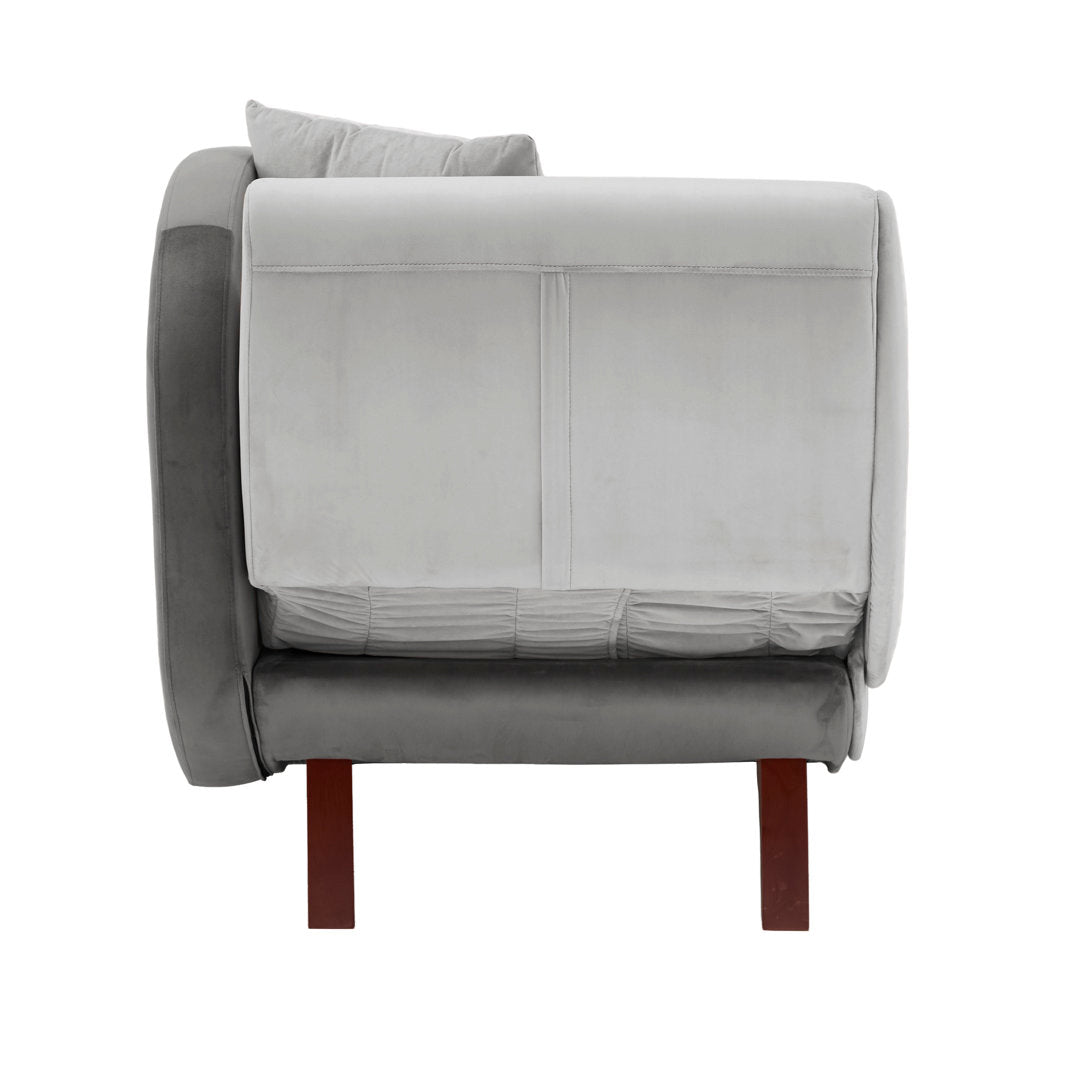Gaven Armless Reclining Foam Chaise Lounge with Storage Mercury Row® Teen Upholstery Color: Dark Gray/Light Gray