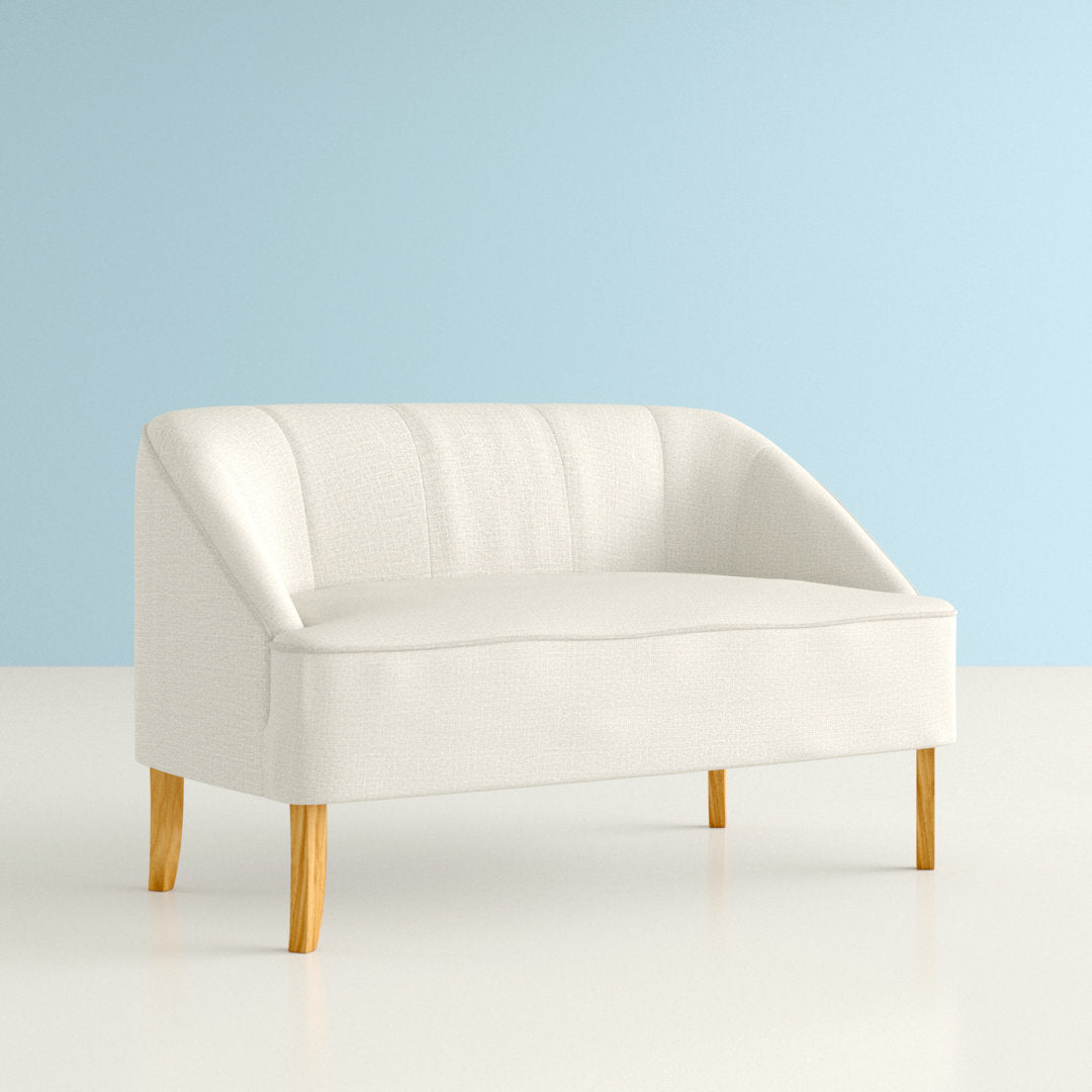 Baban 49.75" Recessed Arm Loveseat George Oliver Upholstery Color: Beige