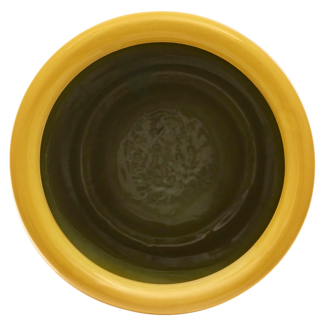 Astou Handmade Porcelain Floor Vase Wade Logan® Color: Yellow