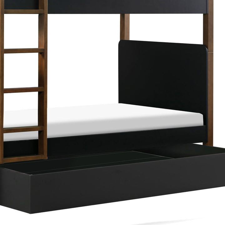 TipToe Twin Bunk Bed babyletto Color: Black/Natural Walnut